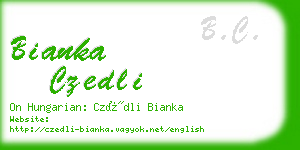 bianka czedli business card